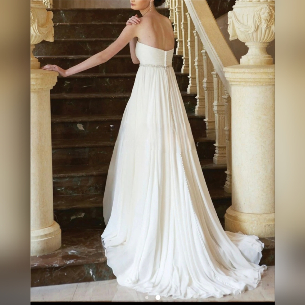 New Jasmine  Bridal collection Strapless Dress, F274, Size 4, Street Size 2 - Picture 3 of 9